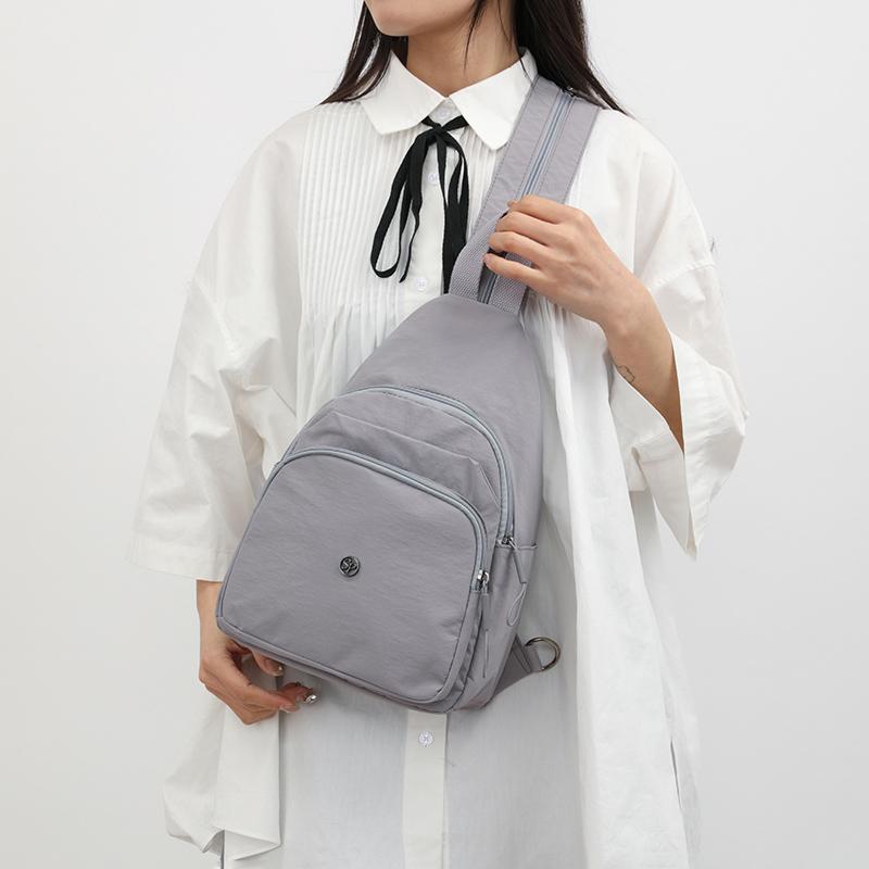 Многофункциональная нагрудная сумка для женщин, дорожный рюкзак, однотонная сумка через плечо