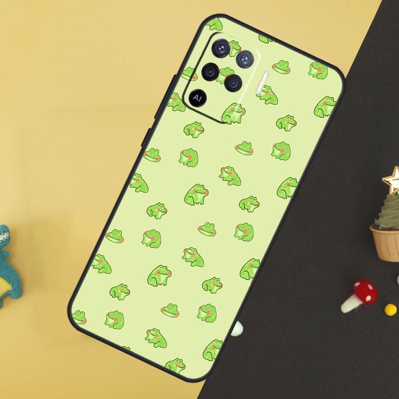 Милый Мультяшный Чехол-Лягушка Для Oppo A5 Pro A6 A15 A16 A76 A96 A17 A57 A98 A58 A78 A18 A38 A54 A74 A94 A40 A60 A80