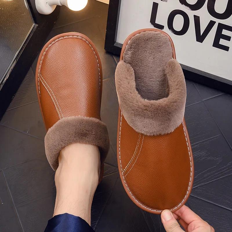 Брендовые домашние тапочки из натуральной кожи для женщин, меховые шлепанцы, женские теплые домашние тапочки
