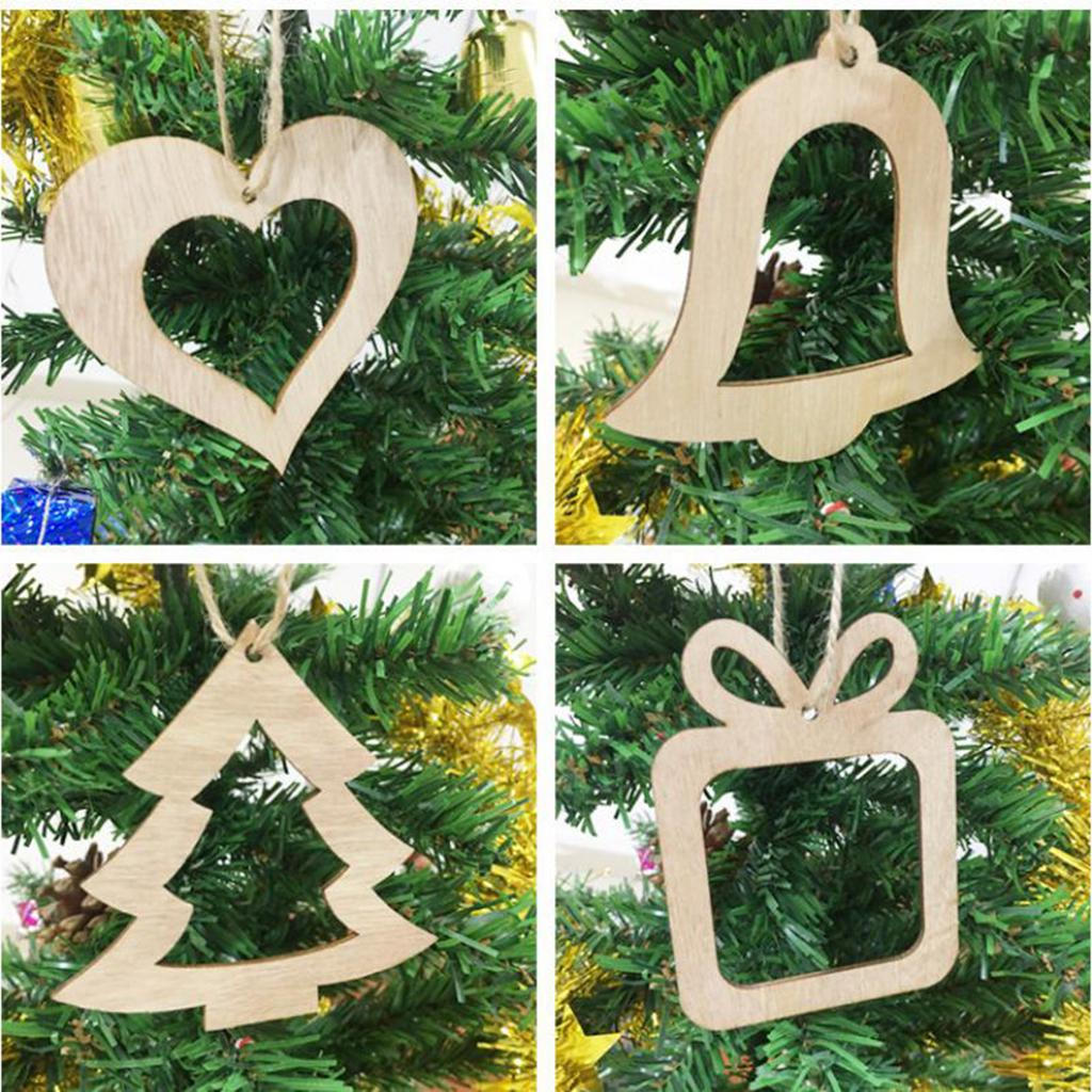 10 Pieces Wooden Hollow Wood Pendant Embellishment Craft Wedding - Heart 90x90mm