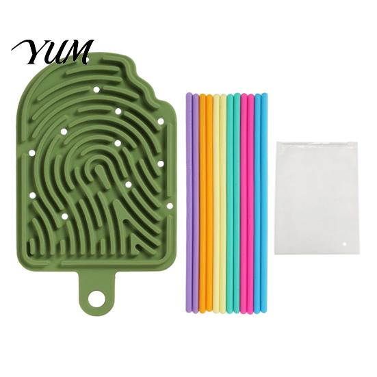 Sensory Board with Strings Silicone Activity Board, Christmas Tree Rainbow Ice Stick French Fries Quiet Strings, Silent Fidget Toy for Stress Relief