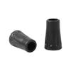 12pcs Black Rubber Long Head Rod Cap Protector For Walking Hiking Trekking Poles