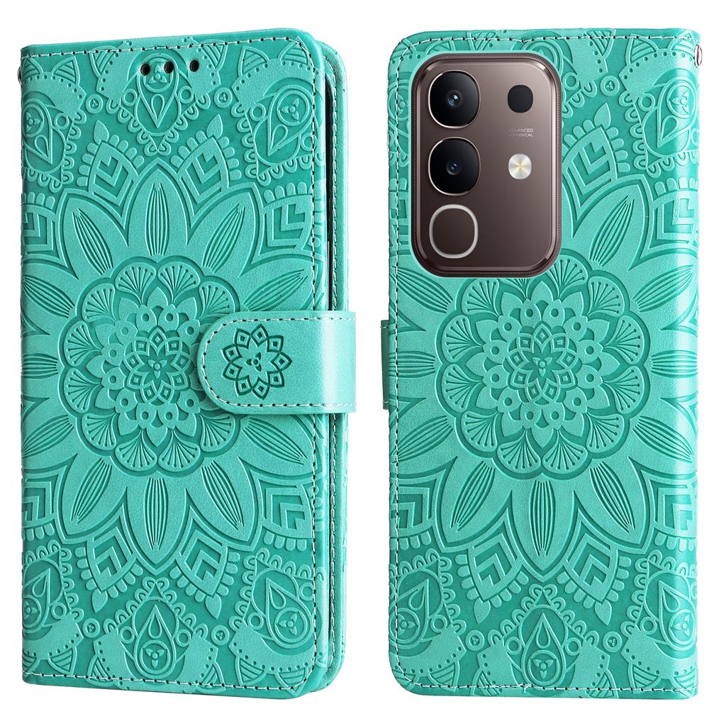For vivo Y29 4G Case Sunflower Imprint Leather Wallet Phone Cover
