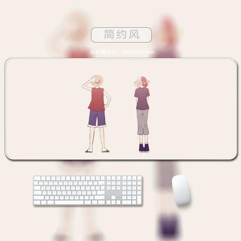 Цельный кожаный коврик для мыши  Большой Маленький Офисный Игровой Коврик для Клавиатуры Настольный Коврик Браслет из Щетины  Монки Д. Луффи  Ророноа Зоро  Декоративный настольный коврик