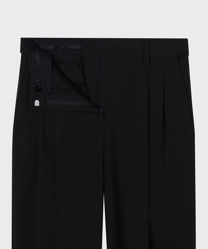 MUSINSA STANDARD WOMAN Women'S Lightweight High-Waisted Wide Hidden Banding Slacks [Black]