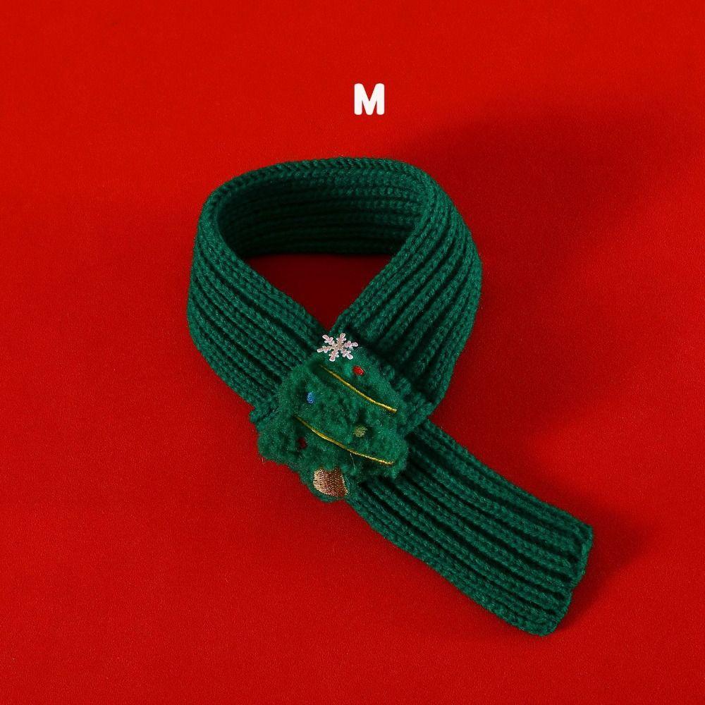Pet Christmas Scarf Cat Dog New Year Warm Scarf Pet Winter Knitted Scarf Cat Collar Puppy Accessories