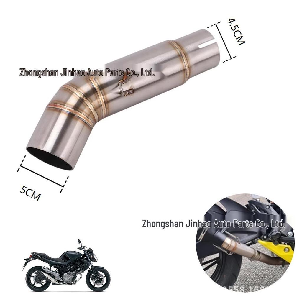 Titanium Front Exhaust Pipe for 2021 Suzuki GSX-R Models - Ideal for Motorcycle Modification.
