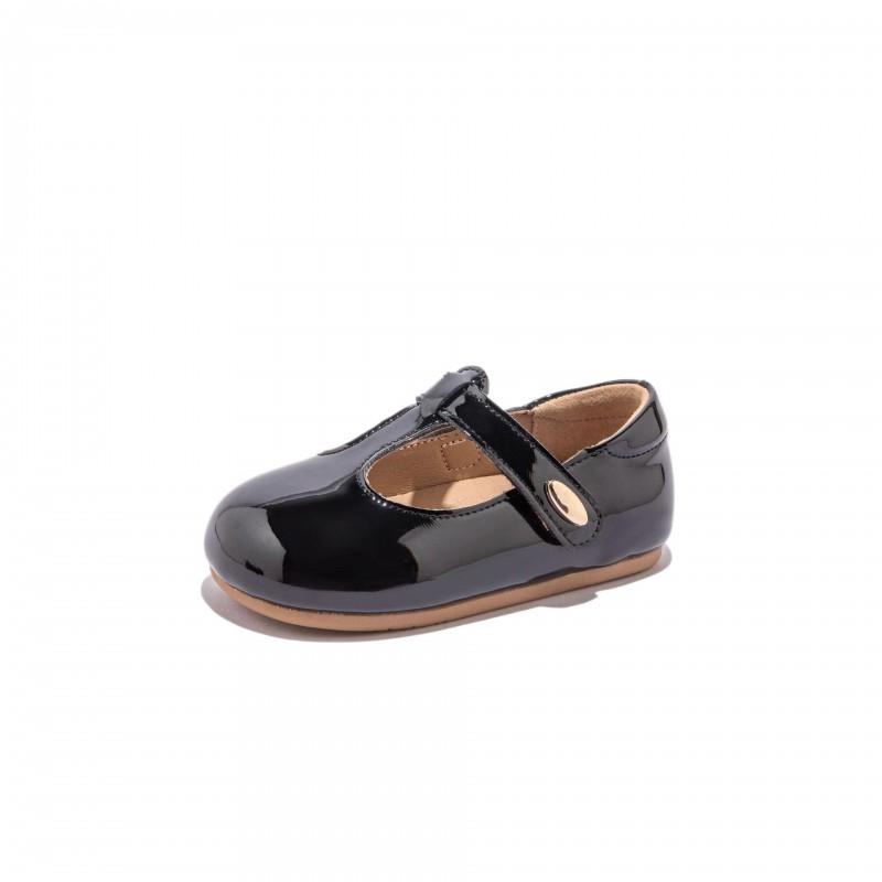 Youth style shoes Girls Soft Sole Mary Jane Shoes Toddlers Non-Slip Princess Style Black Red Kids Flat