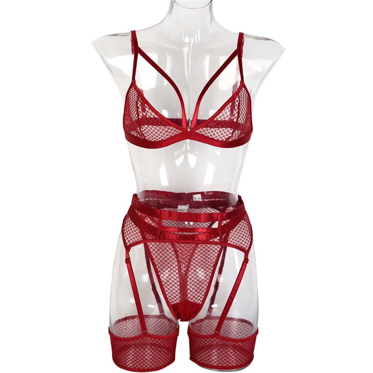 Lace Babydoll Open Bra Set Women's Intimates Sexy Bra G-String & Lingerie Sets Transparent Bralette Set