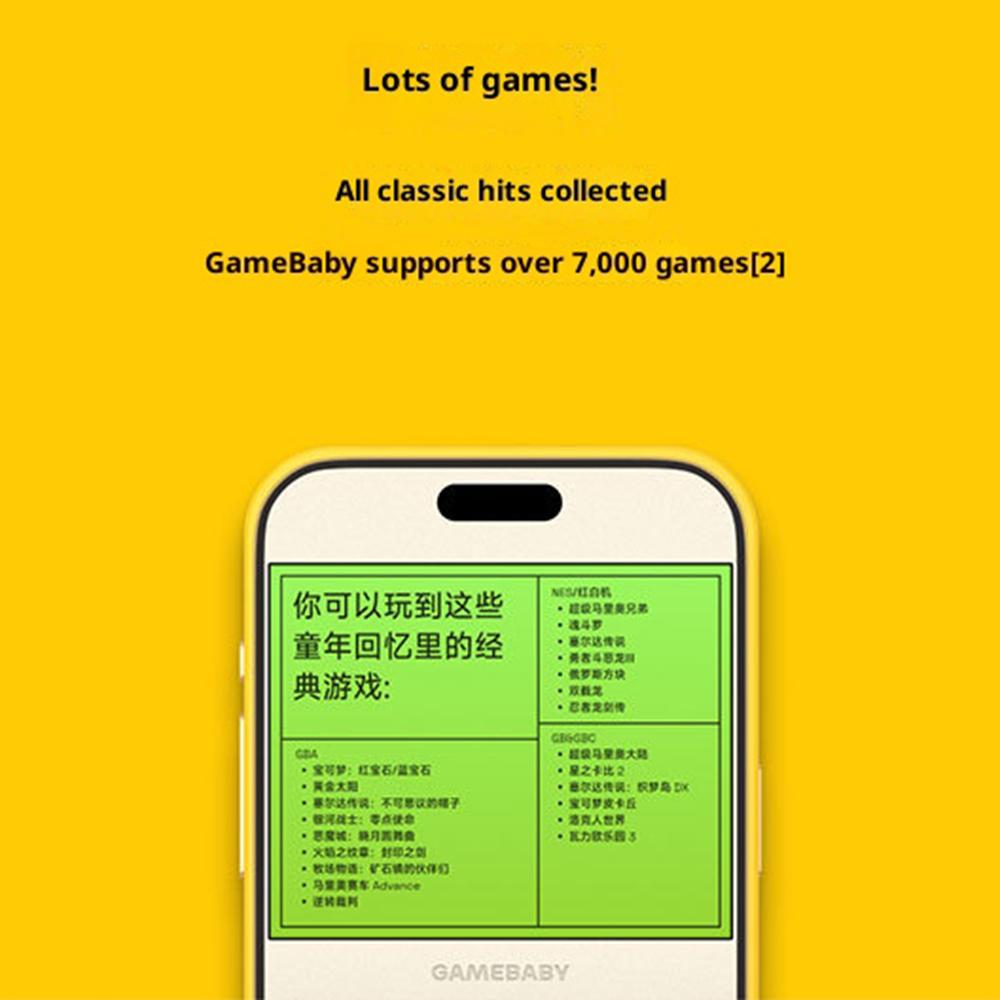 BITMOLAB GAMEBABY For iPhone 17 Pro Max Case Retro Handheld Game Console Design Phone Cover