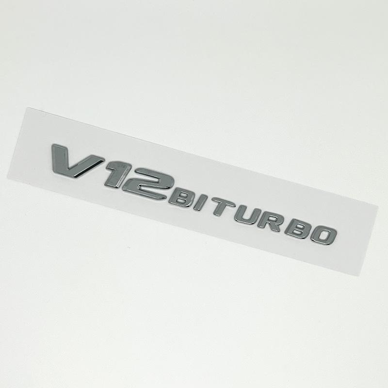 wlscf9 3D ABS V8 Biturbo Car Emblem Fender Badge Decal for C63S E63 CLS63 - Sticker Accessory for Enhanced Vehicle Identification