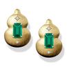 WUIHA Vintage 100% 925 Sterling Silver Emerald Cut Lab Emerald Sapphire Gemstone Studs Earrings Wedding Engagement Fine Jewelry