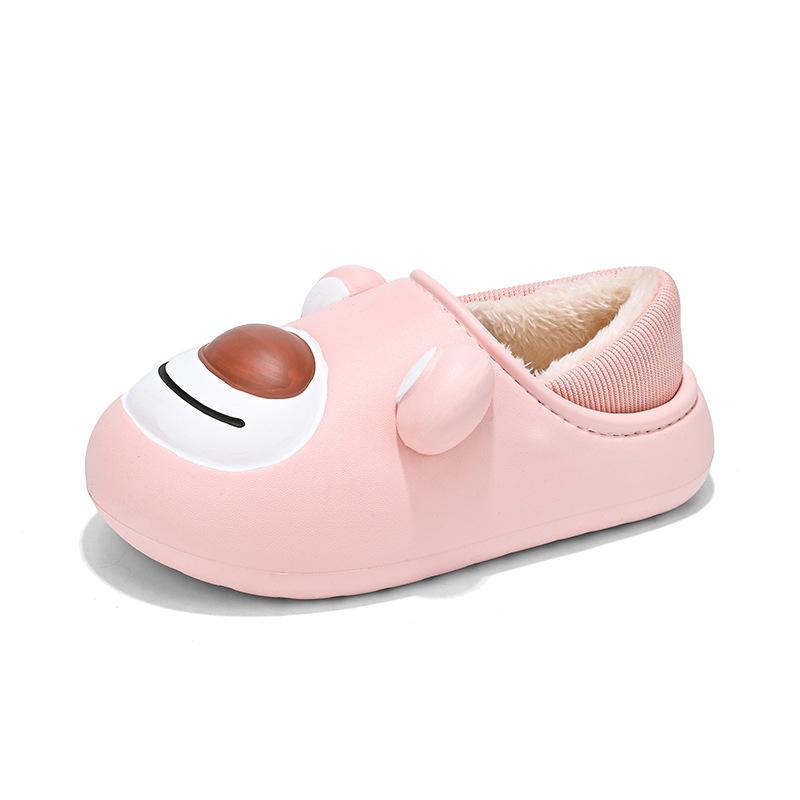 Водонепроницаемые зимние милые плюшевые тапочки с медвежьим мехом для женщин и мужчин, теплые женские тапочки для дома и улицы, удобные хлопковые туфли унисекс