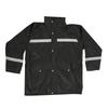2Pieces Reflective Raincoat Windproof Rain Proof Traffic Road Duty Safety Rain Coat Pants Suit(XL )