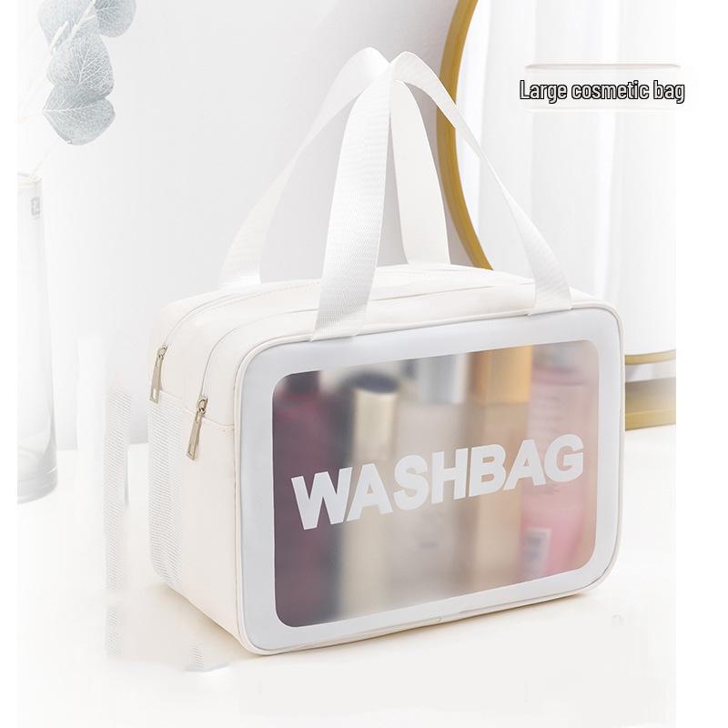«Дорожная косметичка большой вместимости с отделением для влажного/сухого белья и прозрачным разделителем»