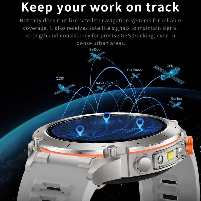 Новые уличные GPS смарт-часы 2025 1,43" AMOLED 10ATM Водонепроницаемый Браслет Компас Спортивный Трекер BT Звонок Смарт-часы Мужские Для Xiaomi IOS