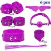 VaHppy SM BDSM Bondage Exquisite Sets 4colors Plush Leather Erotica Sex Toys for Couples Handcuffs Flirting
