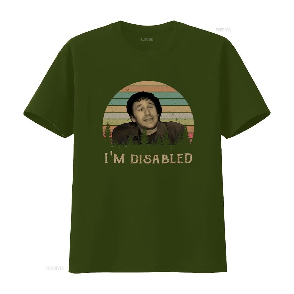 Vintage Retro Roy The It Crowd Trenneman Im Disabled T Shirt for vintage Washed Breathable streetwear Unisex Versatile Soft
