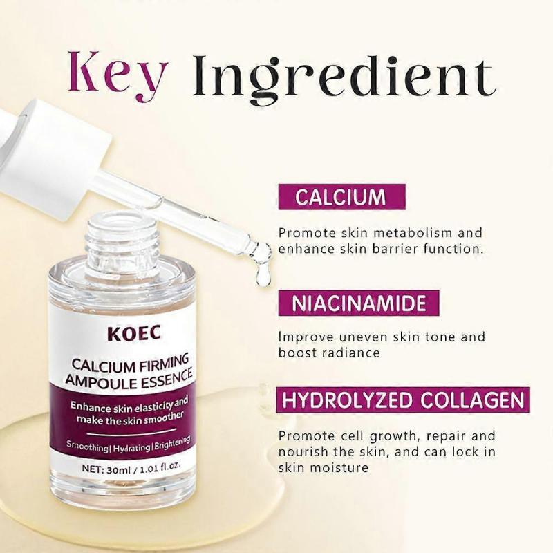 Calcium Intense Cream + Calcium Intense Ampoule Serum, Firming Moisturizer,Calcium Volume Multi Balm, Intense Hydration for Deep Wrinkles, Anti-Aging 