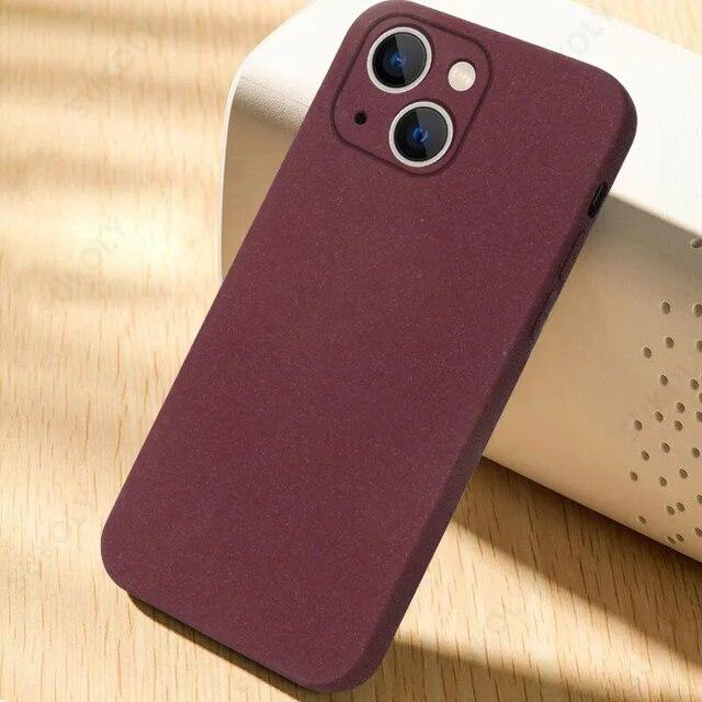 Ультратонкий чехол из ТПУ с матовой задней панелью из песчаника для iPhone 15 Plus 14 11 12 13 Pro Max SE 2020 8 XR XS Max Plus, чехол для телефона