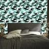 Navy and Mint Military Camouflage Wallpaper for Living Room and Bedroom 50x1000