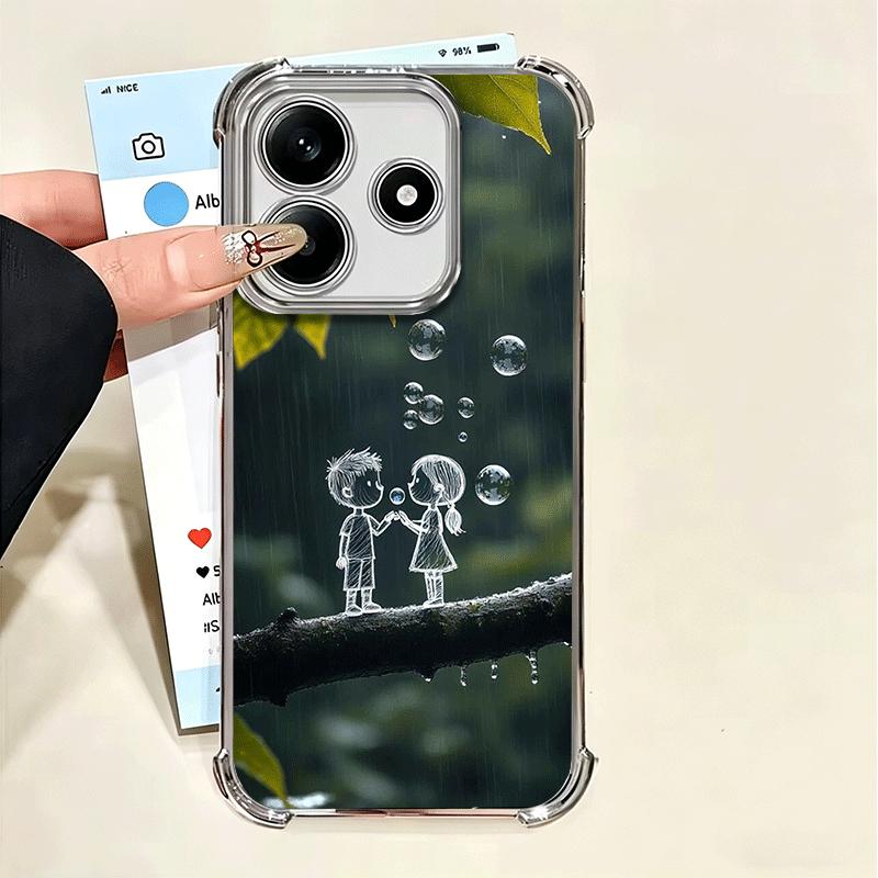 Природа Милый Детский Стиль Рисования Мягкий Чехол Для Телефона Для Xiaomi Poco X7 X8 Pro Max X6 X5 X3 F8 Ultra F7 M8 M7 M5S Redmi 15C 15A 15 1
