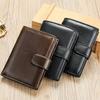 Мужской винтажный кошелек из искусственной кожи с RFID-защитой, двускладной, короткий, минималистичный, тонкий, кошелек для кредитных карт с защитой от кражи, кошелек для переднего кармана