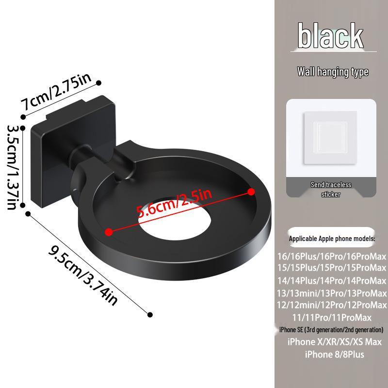 Universal Smartwatch Charging Stand: No-Drill Wall Mount & Storage Rack for Apple, Huawei, Xiaomi, Samsung