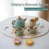 Kids' Afternoon Tea & Dessert Play Set - Wooden Toy Teapot & Cups