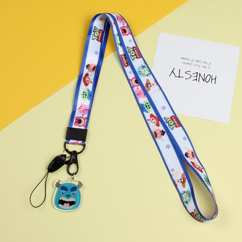 Cartoon Mobile Phone Lanyard, Cute Pendant, Wide And Flat Braided Belt, Lanyard, Key, Badge, Card Cover, Neck Lanyard.