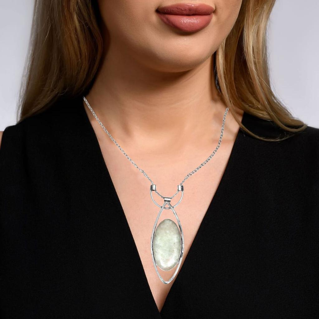 Scolecite Shell Gemstone Mother's Day Handmade Jewelry Necklace 20 In