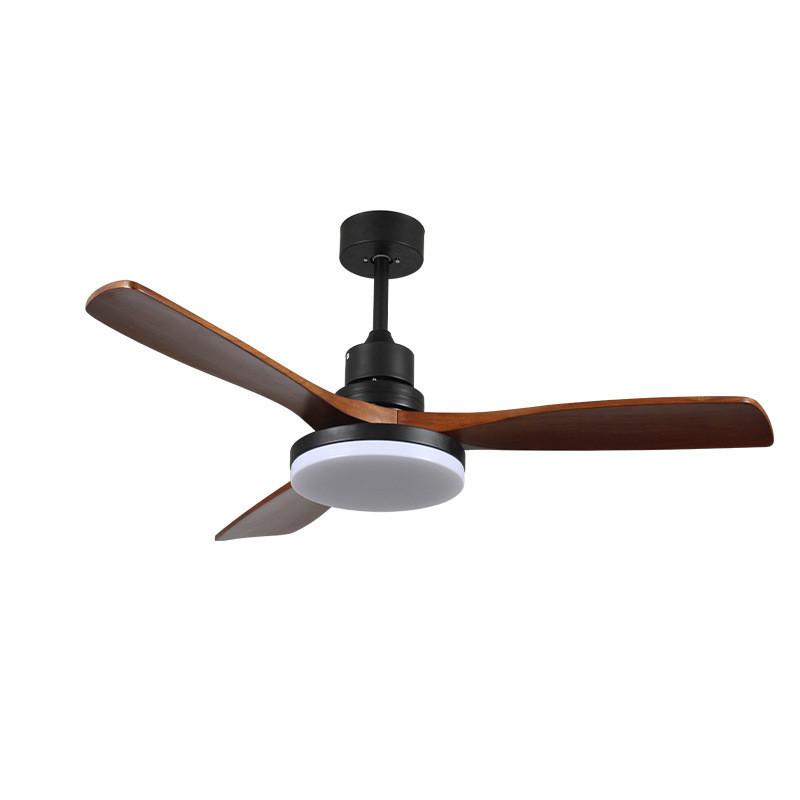 45 Вт Полный спектр Бытовой Интеллектуальный Вентилятор с Регулируемой Частотой для Гостиной с Подсветкой Массив Дерева Ретро Вентилятор-Светильник для Ресторана