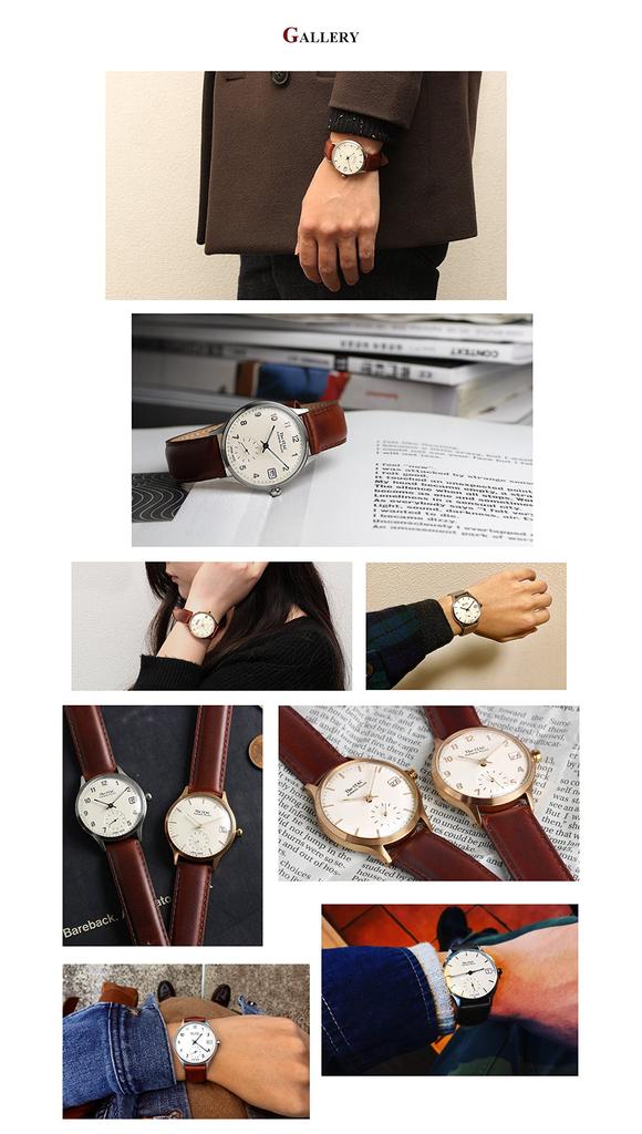 Японские часы STAC Authentic Round Classic x Silver [The Stack] Мужские Женские (Сетка для бара)