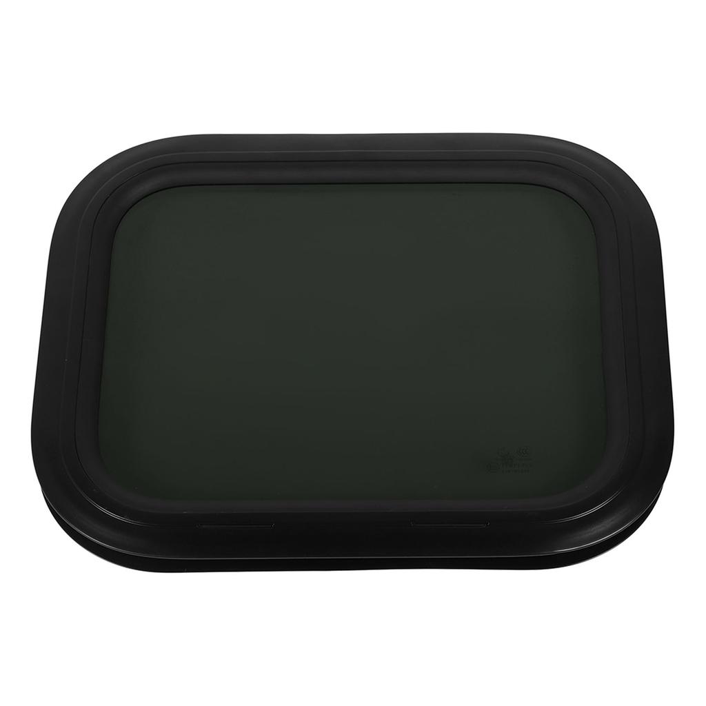 RV Window Black Aluminum Alloy Frame Waterproof Tempered Glass Round Corner RV Fixed Windows for Camper Caravan 33‑38mm