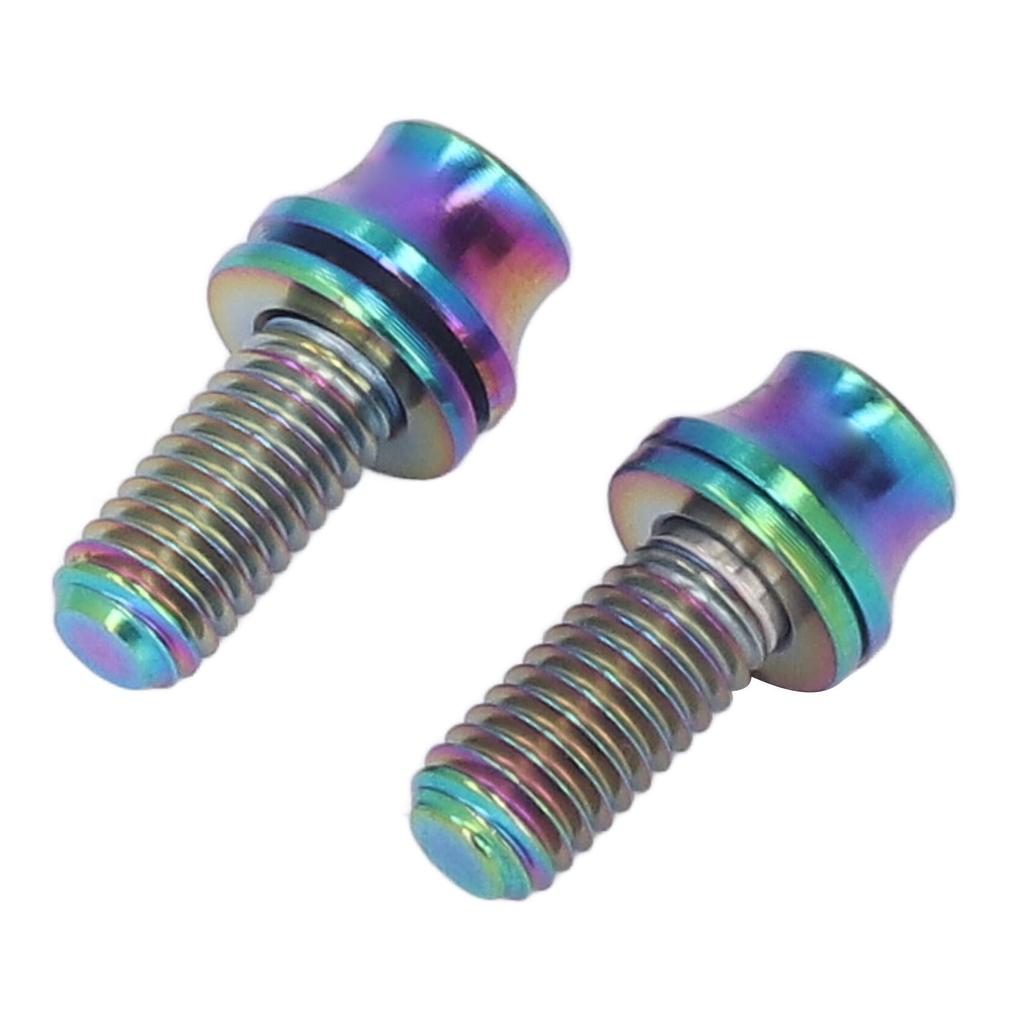 RISK 2Pcs Titanium Alloy Bike Water Bottle Cage Bolts M5x12mm Bicycle Water Bottle Cage Screws with