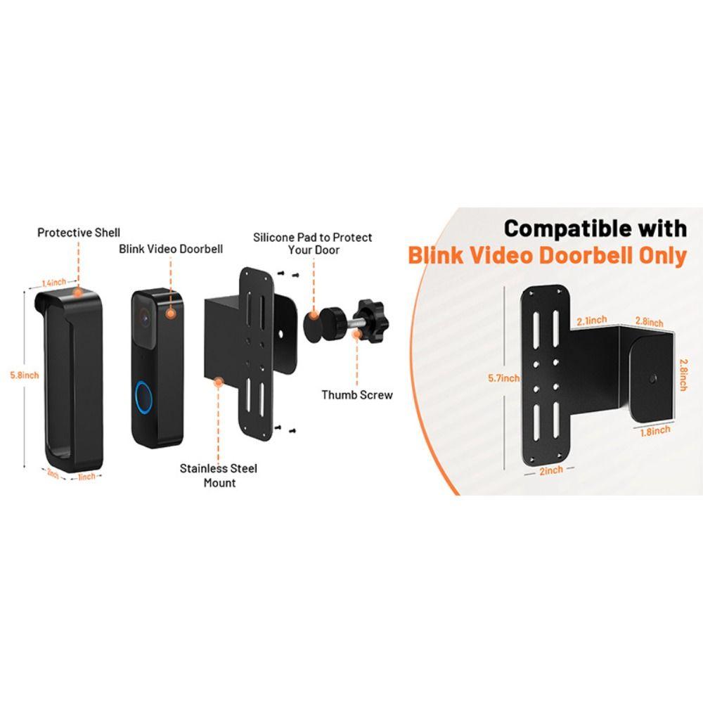 Flashing Feature Video Doorbell Mount Outdoor Use Doorbell Camera Bracket Home Security