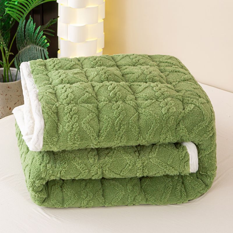 Зимний теплый бархатный матрас Tafu, мягкая подушка с бархатным одеялом, постельное белье, молочный бархатный чехол для студенческого общежития, машинная стирка