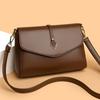 2026 Новая женская сумка из мягкой кожи Модная сумка для мамы среднего и пожилого возраста Большая вместимость Сумка на плечо Сумка кроссбоди Маленькая квадратная сумка