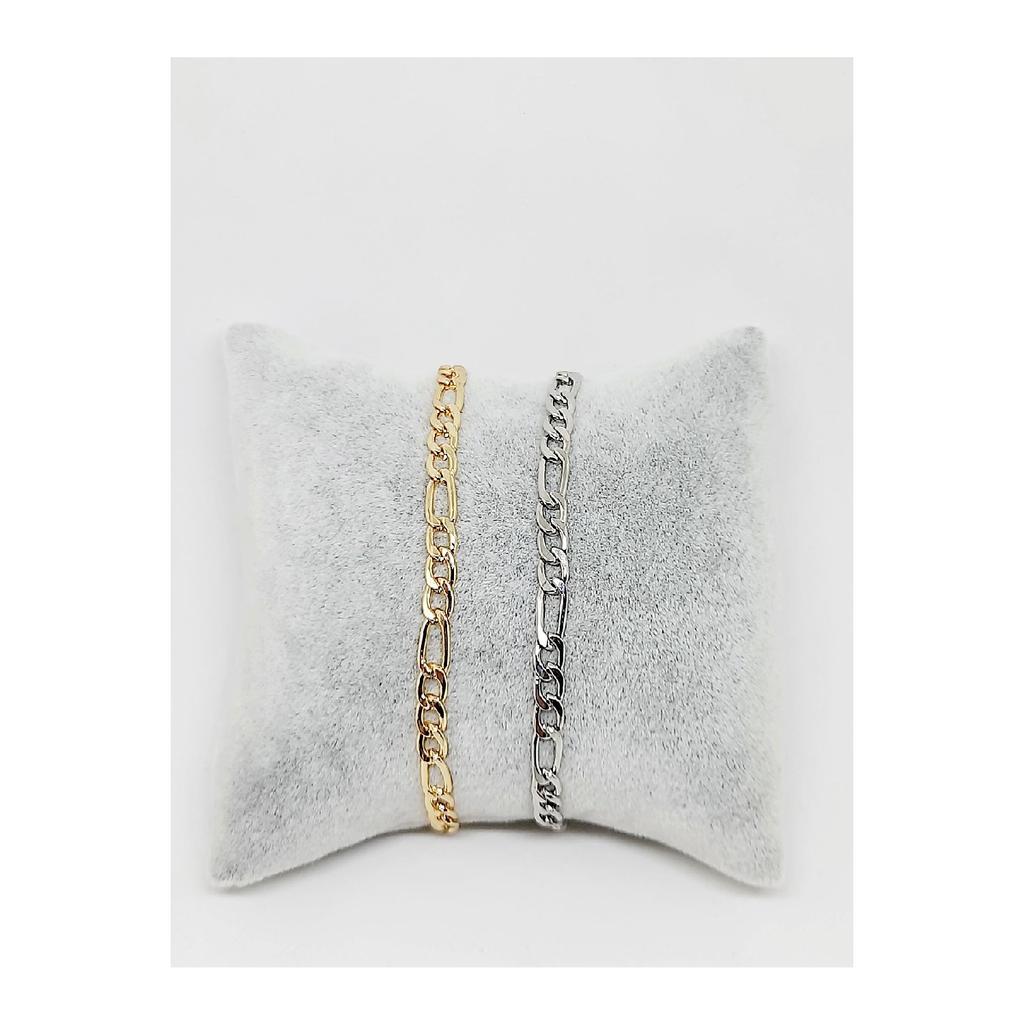 Набор из 10 серебряных браслетов-цепочек