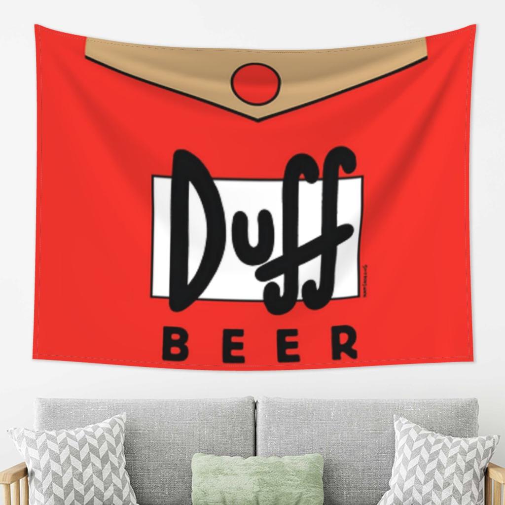 Duff Beer Tapestry Decor Art Aesthetic Tapestries for Living Room Bedroom Home Wall Cloth Wall Hanging