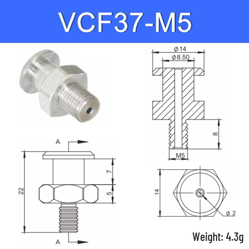 Vacuum Suction Cup Connector VM-G1 Threaded Barb Pneumatic Nozzle Adapter