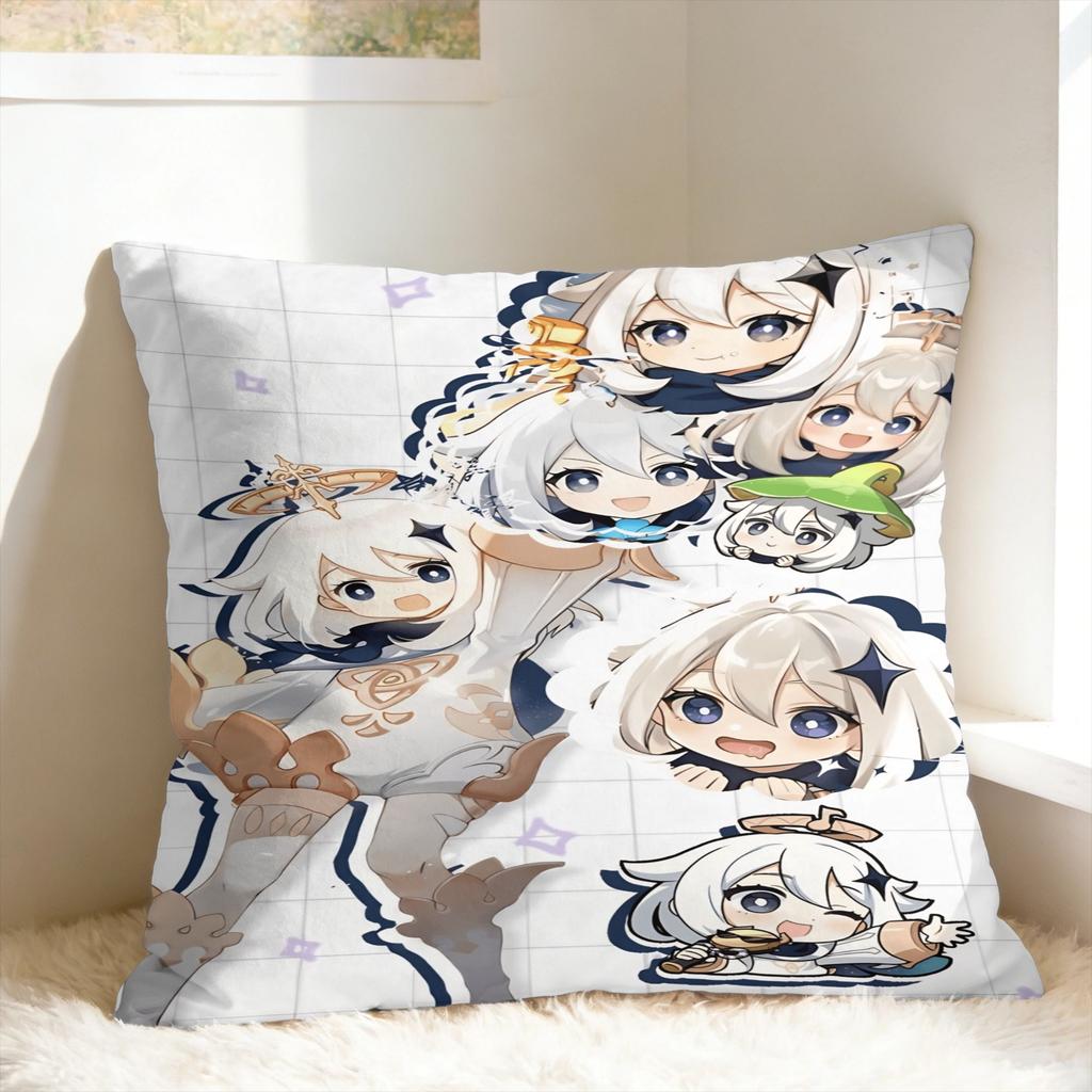 Anime Game G-Genshin Impact Pillow Cover Novelty Pillow Case For Living Room Chair Soft Pillowcases Gift