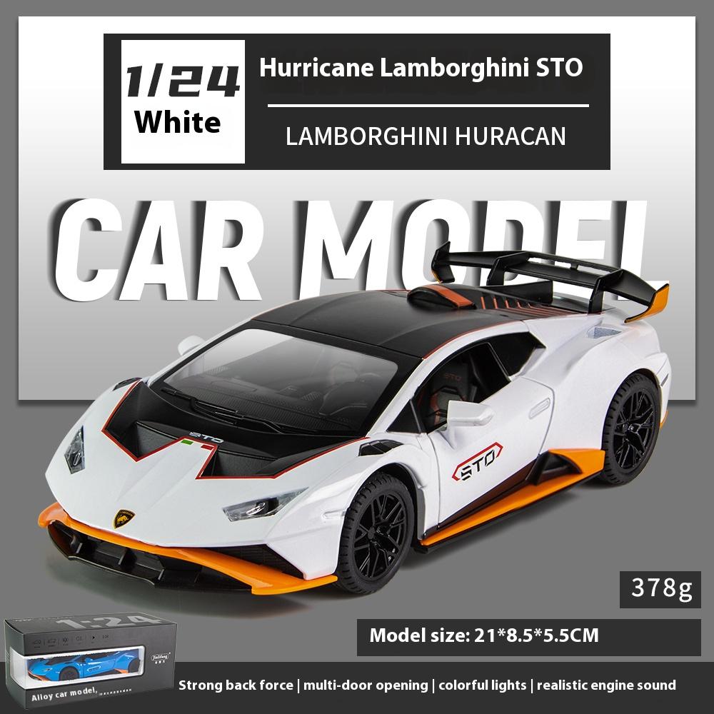 1/24 Lamborghini Huracan STO V10 Supercar Model Alloy Die Cast Vehicle Model Home Interior Collection Decorative Ornaments Gift