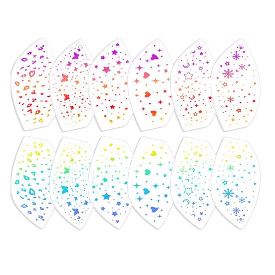 Metallic Gold Eye Tattoo Stickers, Temporary Foil Face Stickers for Party Makeup, Waterproof Flash Eye Tattoos for Festival, Rave, Halloween, Club