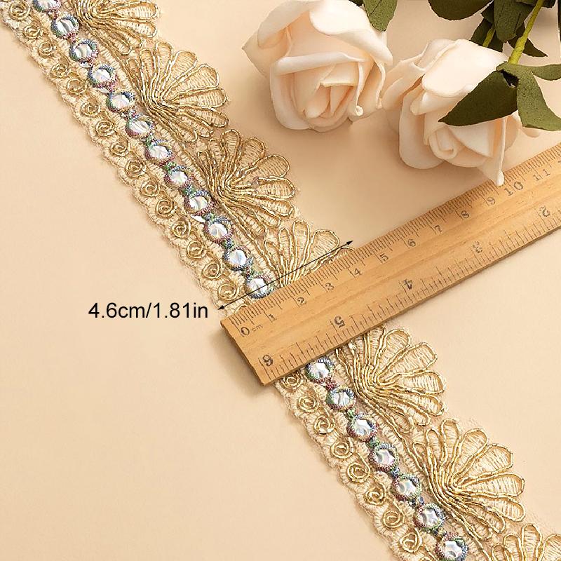 1 Yards DIY Materials Neckline Embellishment Ribbon Gorgeous Lace Embroidery Multi-Function Various Styles