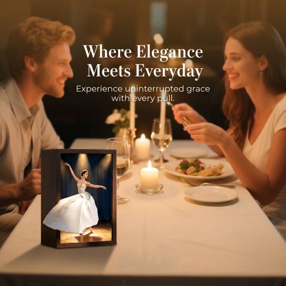 Elegant Design Ballet Tissue Box Wooden Desktop Napkin Holder Wooden Tissue Box Bedside Table
