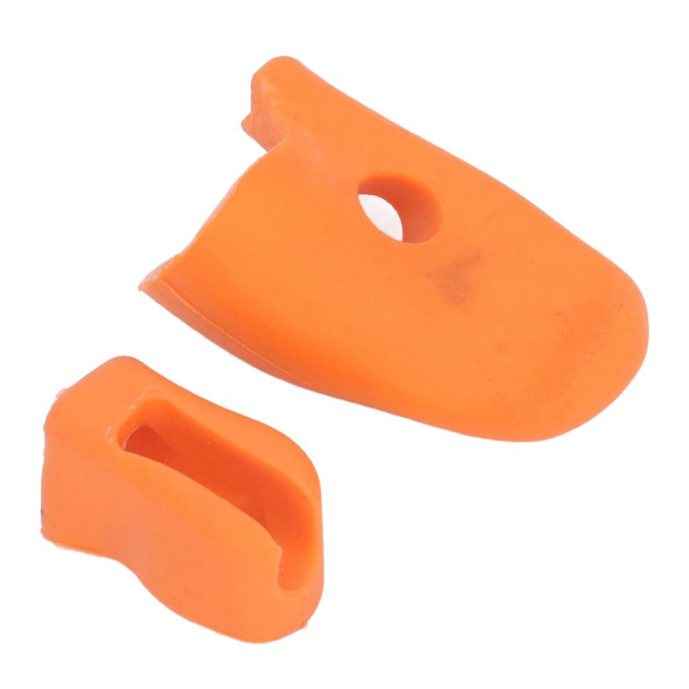 4PCS Rubber Violin Bow Grip Guide Orange Color Violin Bow Holder Violin Teaching Aid