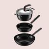 DStt Qizizi Stainless Steel 3-Piece Cookware Set
