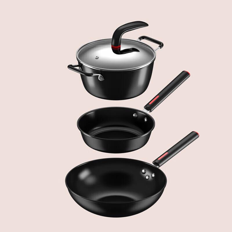 DStt Qizizi Stainless Steel 3-Piece Cookware Set