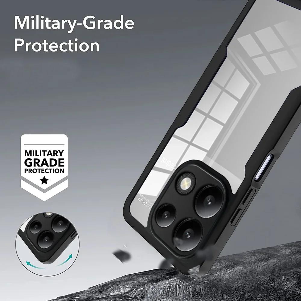 360 Full Shockproof Clear Case For Xiaomi Redmi Note 13 12 Pro 4G 5G Note 13 Pro Plus 5G Redmi A3 Screen Full Protection Cover